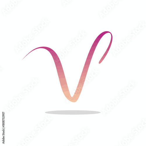 This logo features a sleek and modern design of the letter V, described by smooth curves and a gradient transition that adds a contemporary touch to branding.