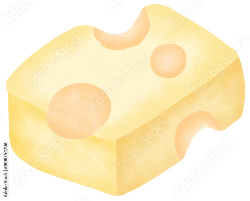 Cheese Lover watercolor cheese illustration for food themes