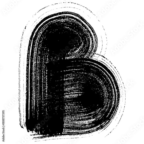 Hand drawn black brush strokes perfect for grunge design backgrounds