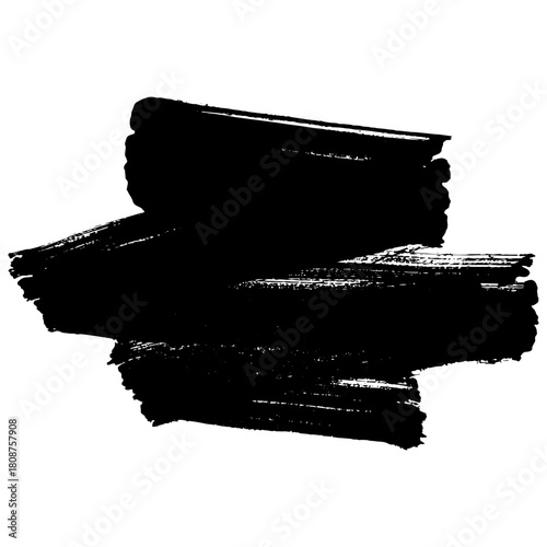 Hand drawn black ink brush strokes for grunge design background