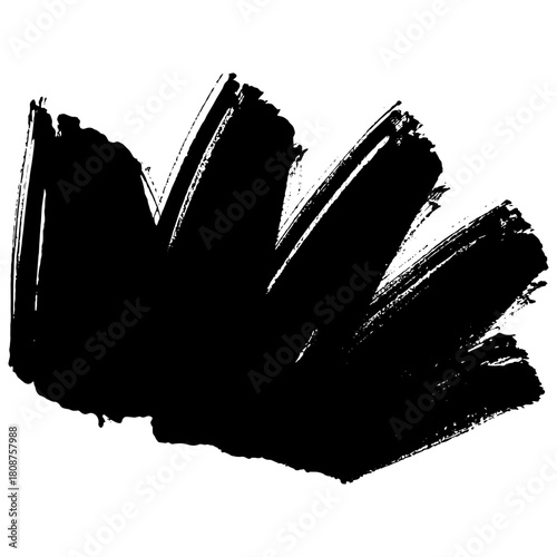 Unique hand drawn black brush strokes for creative backgrounds