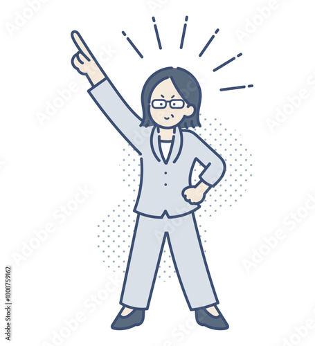 チームリーダーの40代女性をイメージしたイラスト