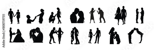 romantic couples silhouettes