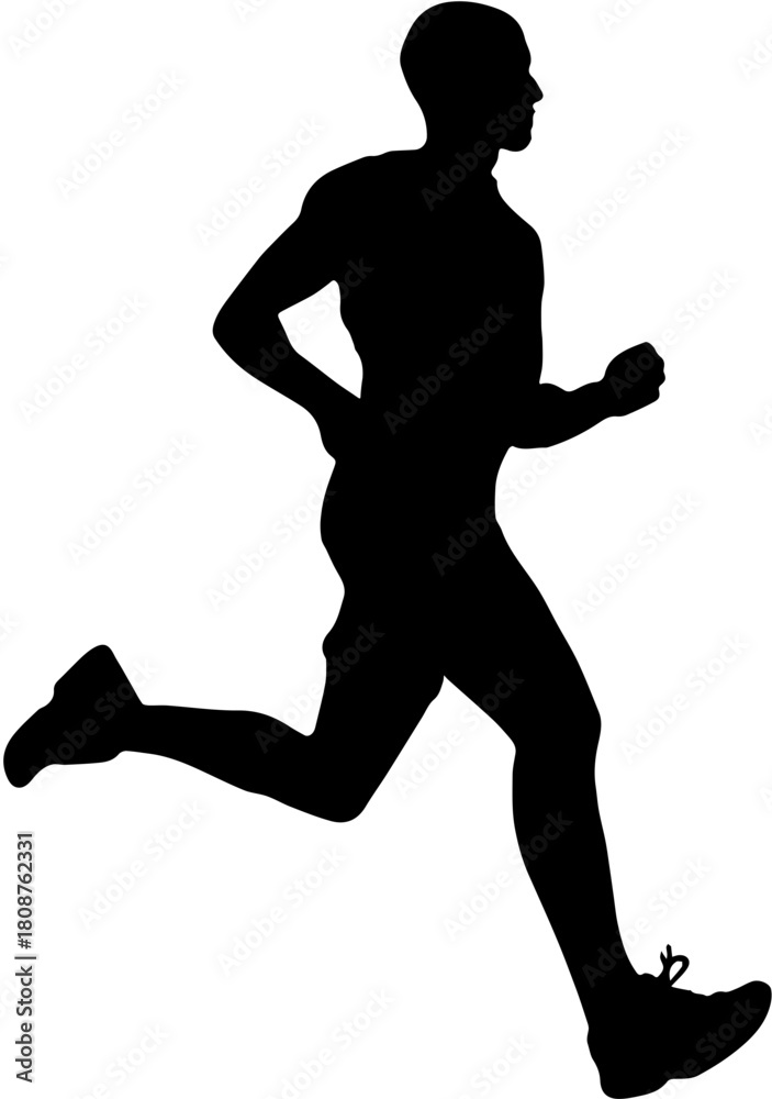 Obraz premium Running Man Silhouette Vector