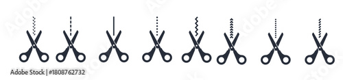 scissor icon set