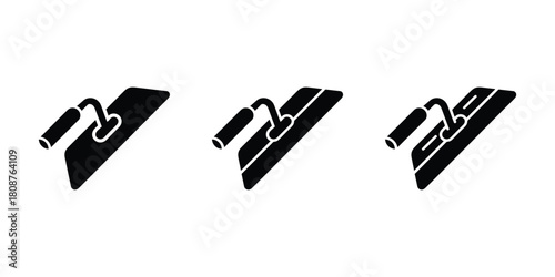 Black trowel vector illustrations