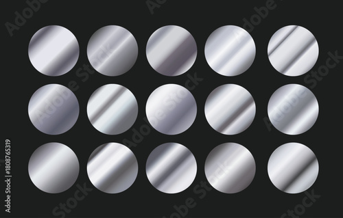 Set of pcs steel backgrounds texture vector