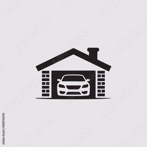 car garage silhouette