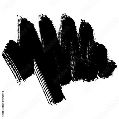 Hand drawn black brush strokes for creative backgrounds
