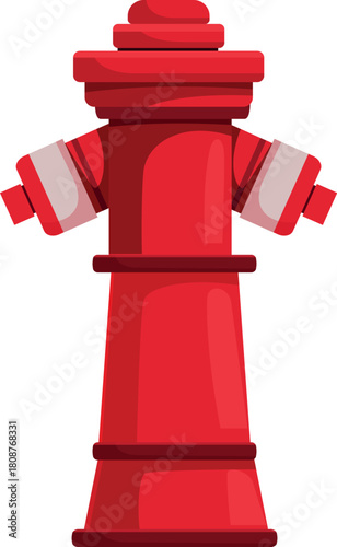 Red fire hydrant ensuring fire safety and protection in urban environment