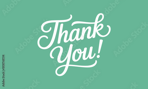 A warm, handwritten 'Thank You!' message designed in a flowing cursive style, evoking feelings of gratitude and appreciation in an appealing and contemporary manner.