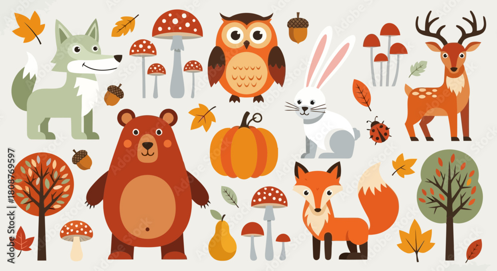 Fototapeta premium seamless pattern with animals