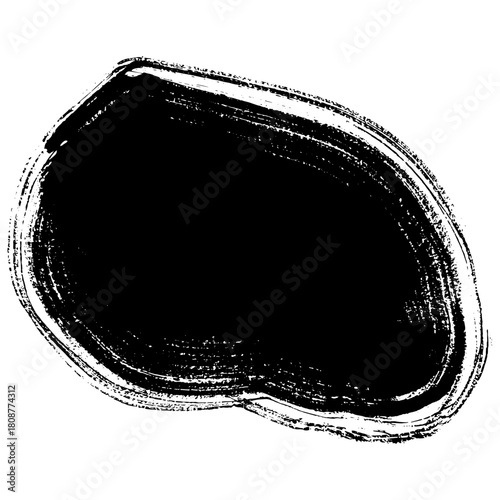 Hand drawn black ink brush strokes for grunge design backgrounds