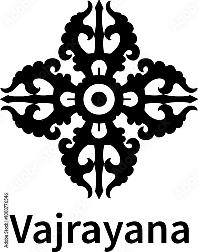 Vajrayana symbol.  Religious icons. Vector