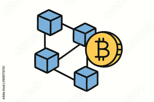  Vibrant Illustration of Bitcoin Technology