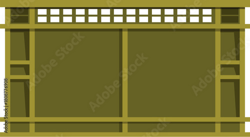 Sturdy, reusable green plastic crate ideal for transporting and storing various items, featuring a grid pattern on top