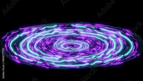 Abstract Neon Swirl Design
