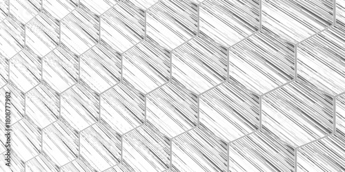 Old gray white worn vintage shabby damask patchwork hexagonal hexagon motif tiles tile mosaic stone concrete cement wall texture background banner