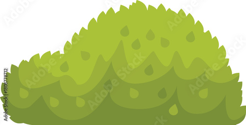 Vibrant green bush thriving in a park, adding to the natural beauty of the landscape