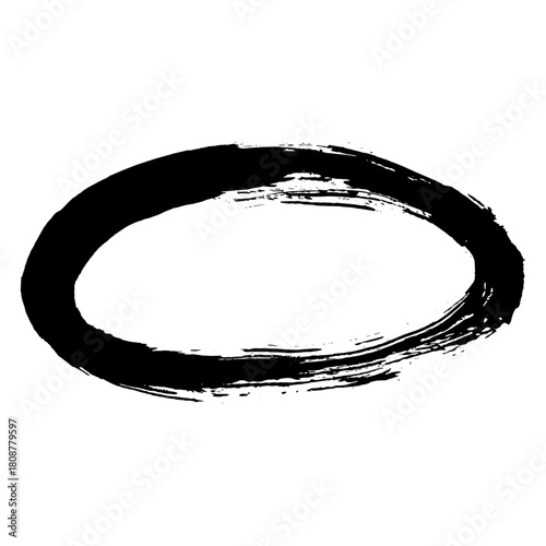 Hand drawn black ink brush stroke for grunge designs