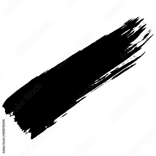 Bold black hand drawn brush strokes for creative design use