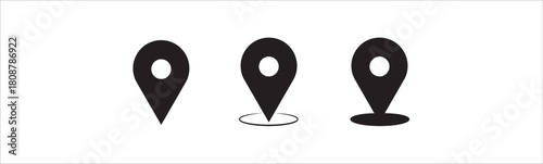 location vector icon set. point illustration sign collection. geolocation gps tag icons set. place logo. GPS map location icon.