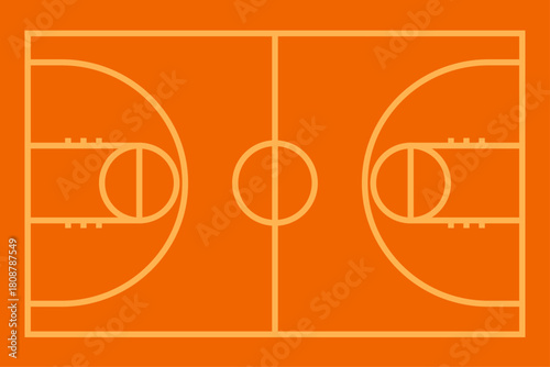 vector graphic of top view background basketball court full image no people for background - illustration website card poster calendar printing