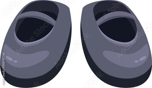 Purple children's shoes isolated on a white background, perfect for projects related to childhood, fashion, or footwear