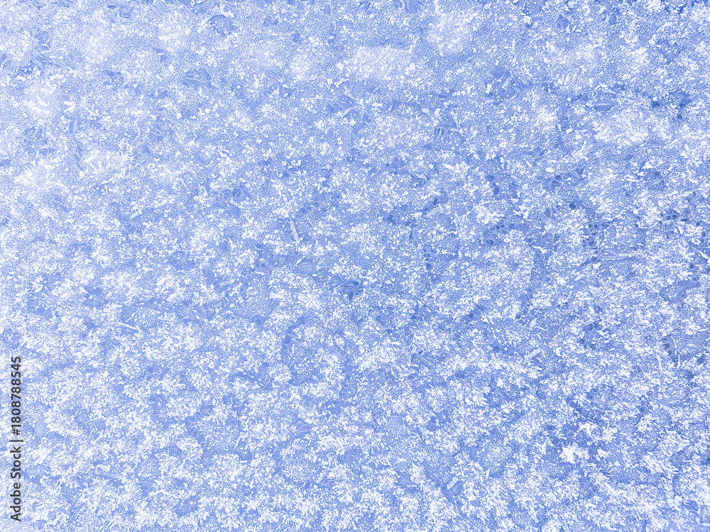 Obraz premium Frost texture on glass, Christmas night, winter atmosphere, delicate design, copy space
