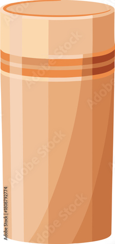 Simple wooden bucket with two horizontal bands