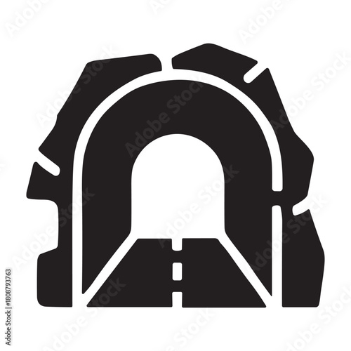 Cavern icon or logo isolated sign symbol vector illustration - high quality black style vector icons