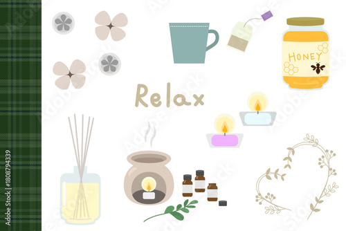 癒しのアイテム素材セット／アロマポッド・オイル・ハーブティー