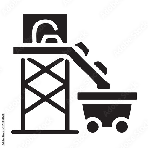 Crushing Plant icon or logo isolated sign symbol vector illustration - high quality black style vector icons