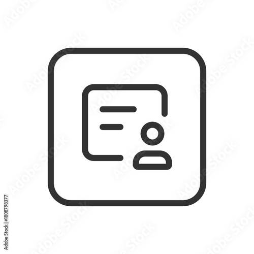 Office, Work Presentation Board line icon – presentation board or flip chart outline vector for meetings, brainstorming, office collaboration UI