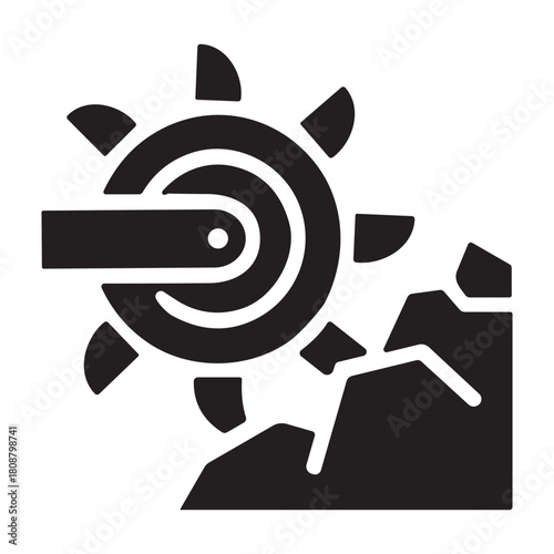 mining icon or logo isolated sign symbol vector illustration - high quality black style vector icons
