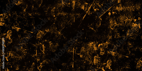 Abstract grunge black and orange distressed texture background . Vintage abstract texture of old surface .Metal texture with scratches for make poster, banner, font , abstract design