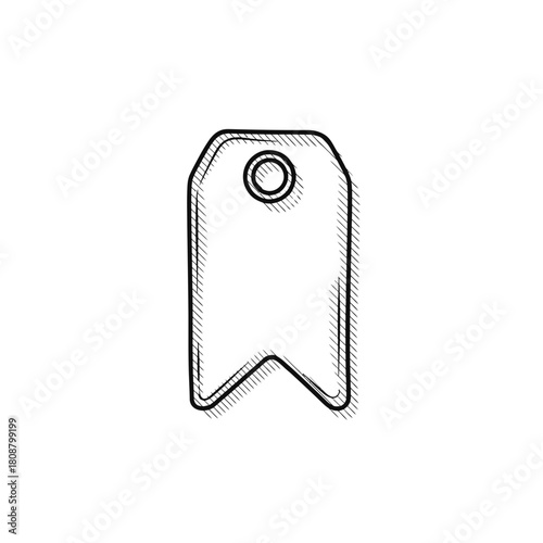 Blank label icon with a minimalist design, perfect for tagging and marking items, SVG format