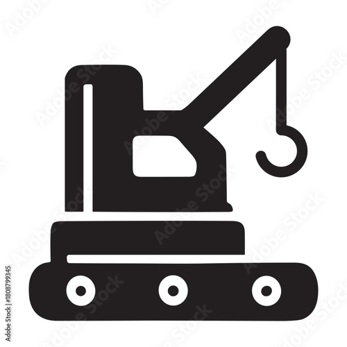 Digger icon or logo isolated sign symbol vector illustration - high quality black style vector icons