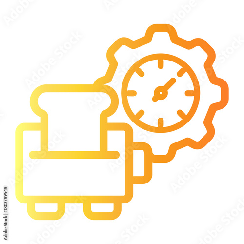 oven Line Gradient Icon