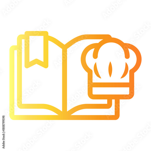 recipe book Line Gradient Icon