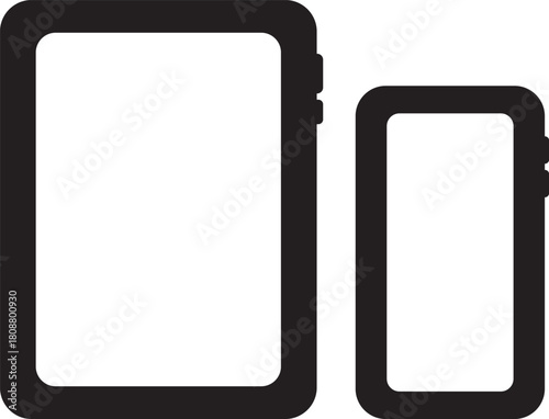 携帯電話とタブレット端末のフラットアイコンセット
