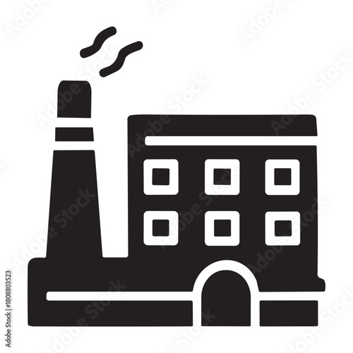 Mining Factory icon or logo isolated sign symbol vector illustration - high quality black style vector icons