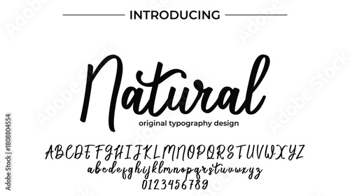 Natural - Elegant Script Font for Smooth Handwritten Design and Creative Typography