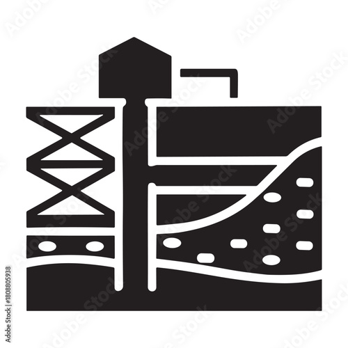 Refinery icon or logo isolated sign symbol vector illustration - high quality black style vector icons