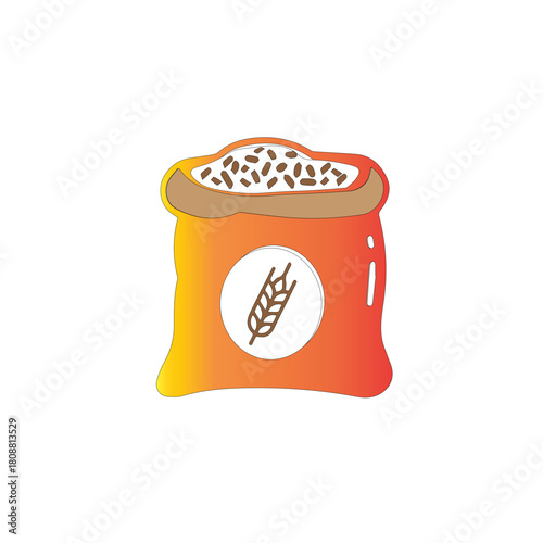 Sack of wheat grain icon