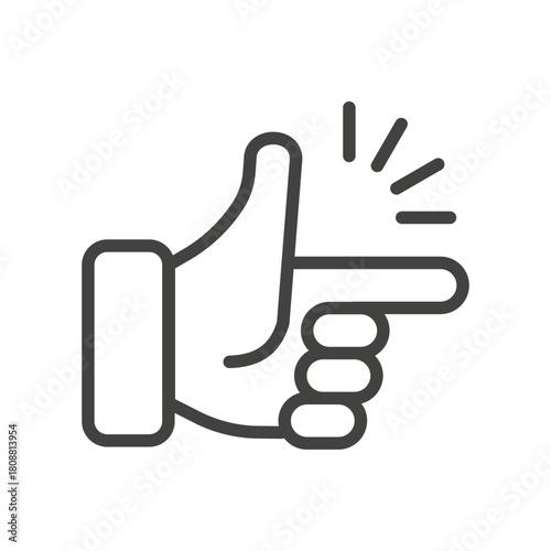 Easy icon with clicking hand. Stock Illustration