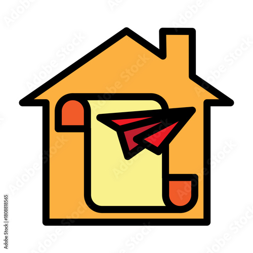 Publishing House Vector Filled Icon Design