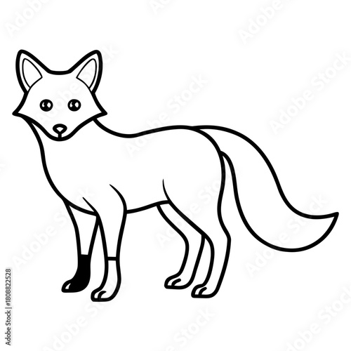 vector illustration of a fox