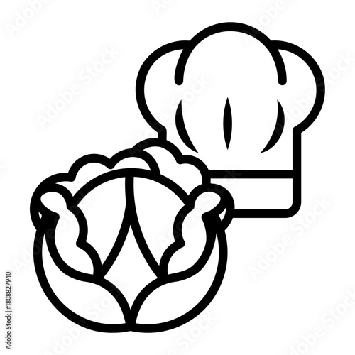 cabbage Line Icon
