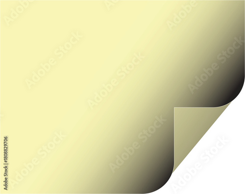 Yellow sticky note with a page curl for your urgent messages